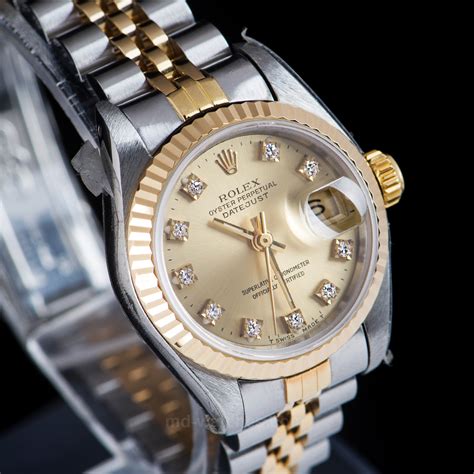 silver and gold women's rolex watch|Rolex oyster perpetual date gold.